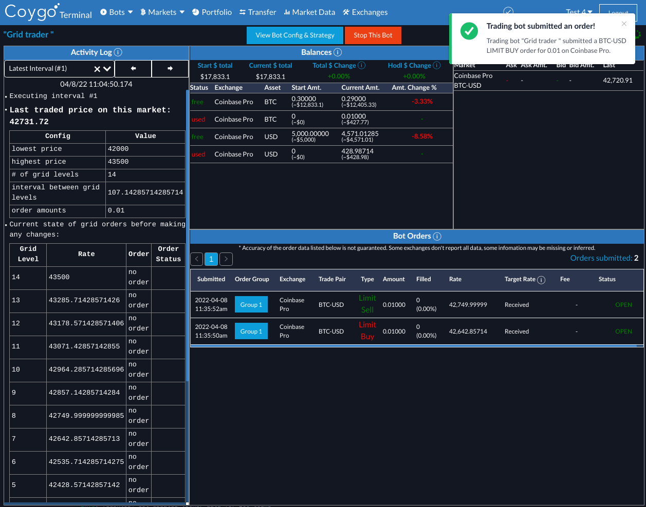 Improved experience when running a Bot