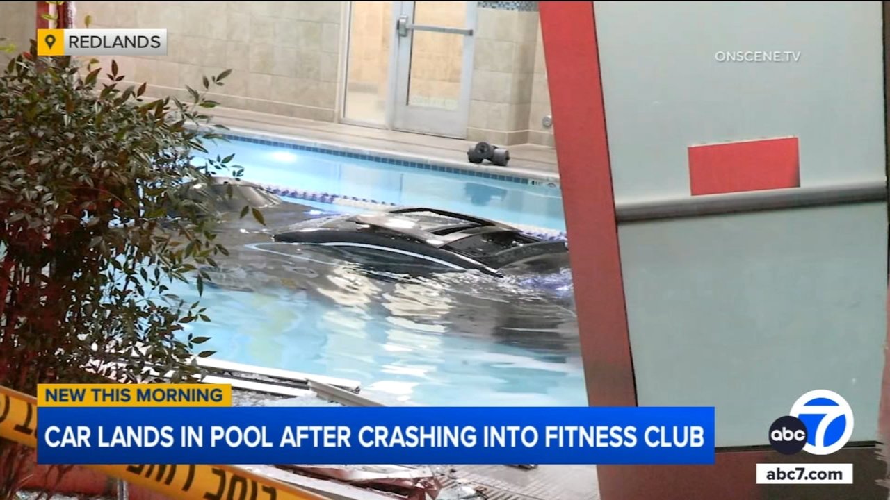 Car Crashes into Pool