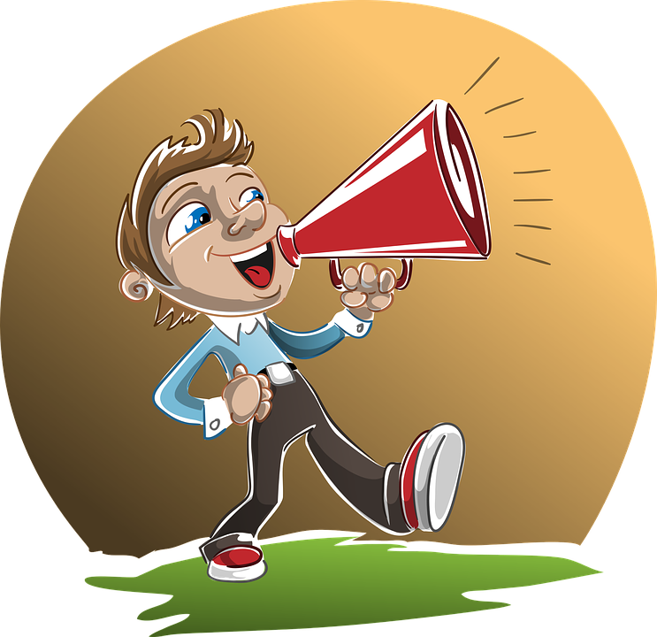 Loudspeaker, Man, Boy, Holding, Speaking, Speaker