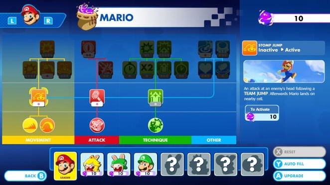 Image result for mario and rabbids kingdom battle skill tree