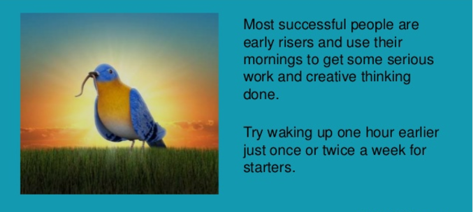 wake up early, get success