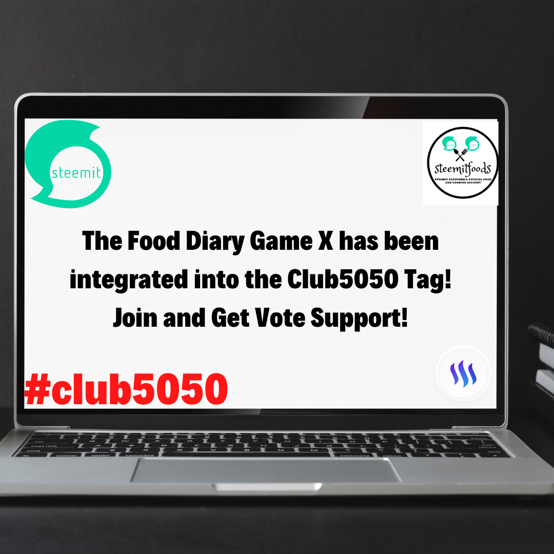 The Food Diary Game X has been integrated into the Club5050 Tag! Join and Get Vote Support!.png