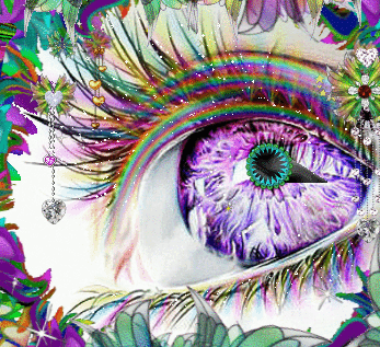 Trippy Purple Glittery Eyeball Gif.gif