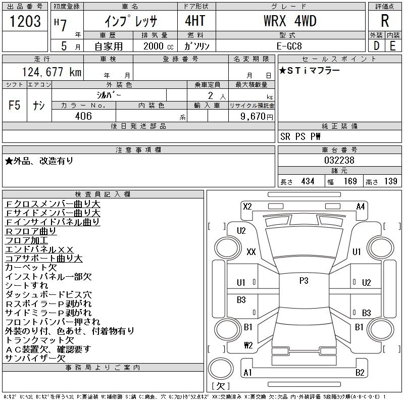 Jdm Car Auctions 2018 08 25 Subaru Impreza Gc8 Of Week 3 August 2018 Steemkr