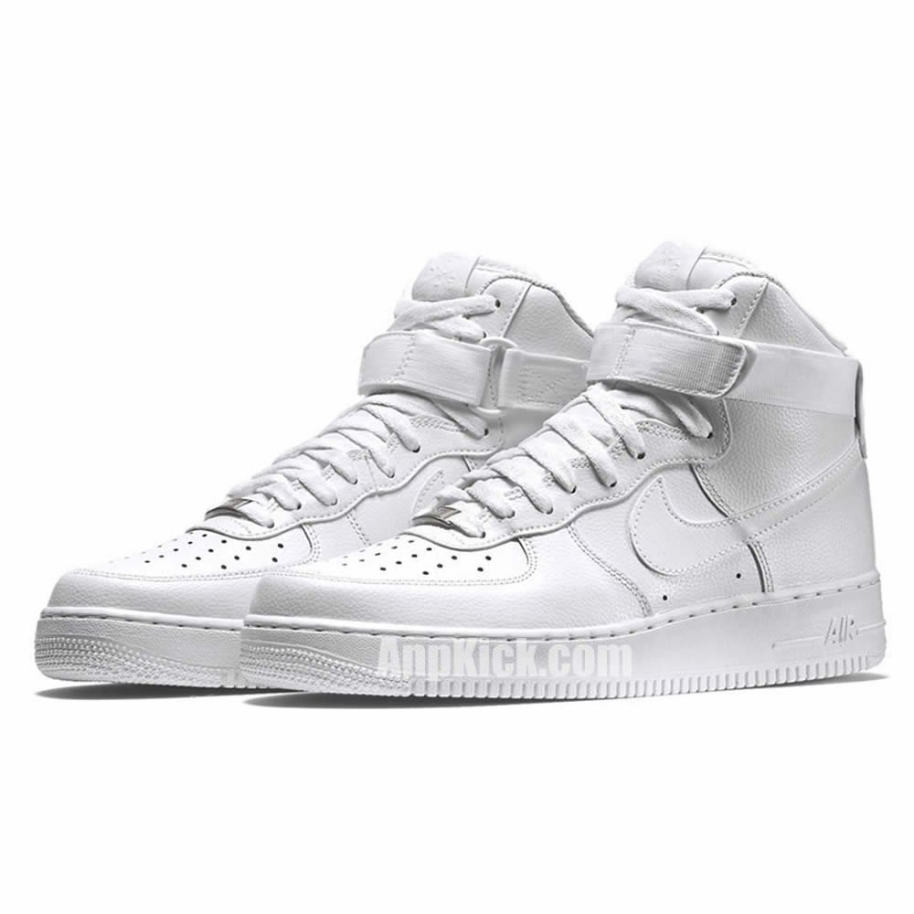 All White Air Force Ones 1 High '07 AF1 Outlet Shoes 315121-115 - www ...