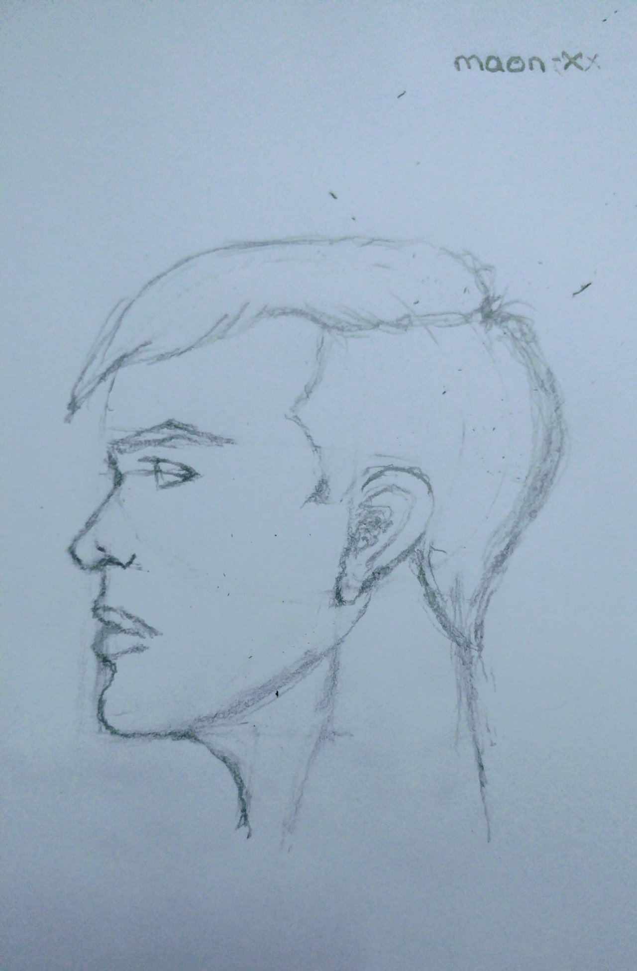Yan Profilden Yuz Cizimi Face Drawing From Side Profile