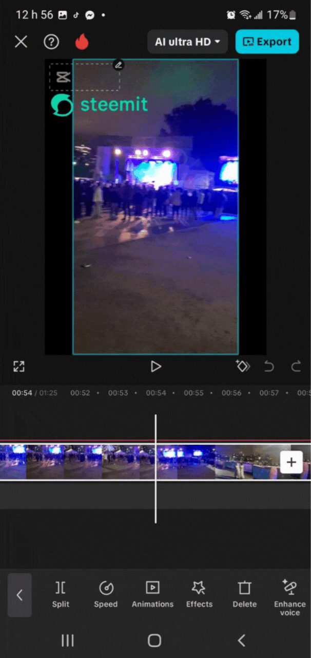 enlever une partie du video avec l option split.gif