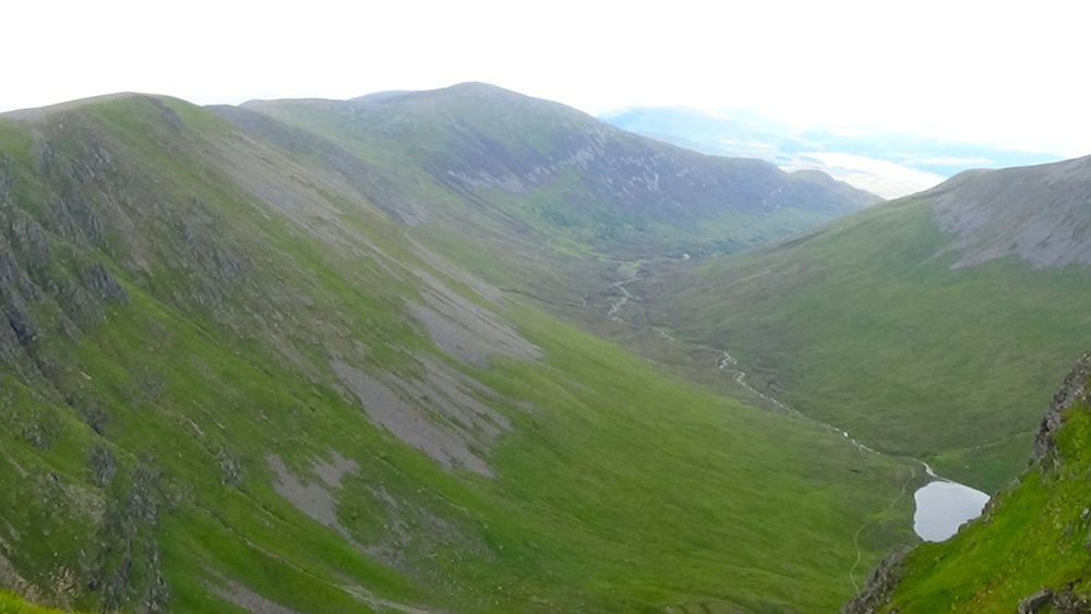 34 Sweeping mountainsides of the ridge and river from partway up Creag Meagaidh.jpg