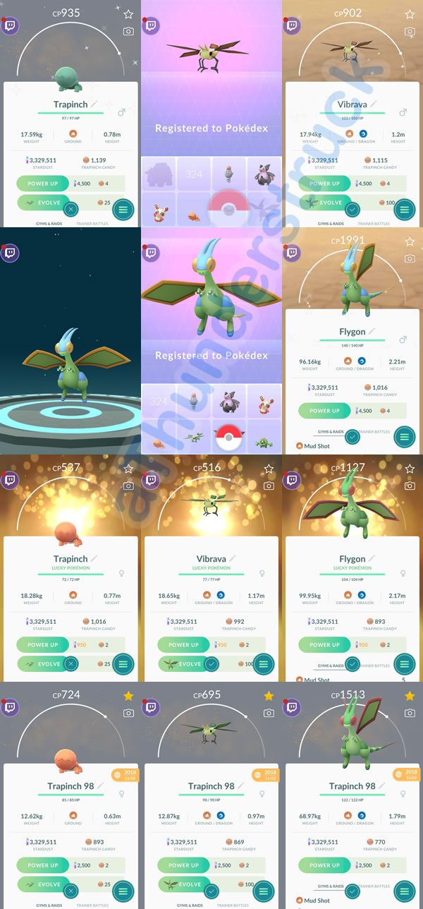 shiny trapinch evolution