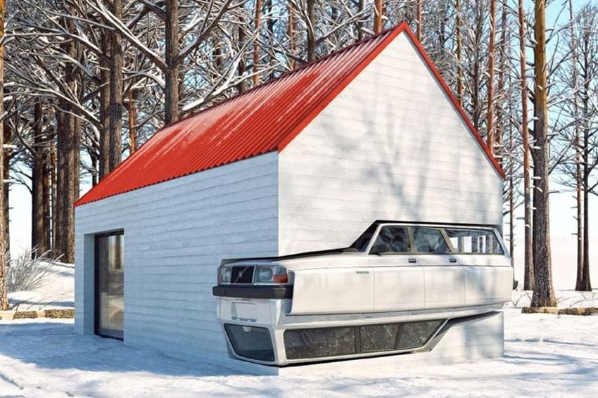 Chris-Labrooy’s-Latest-Artwork-Combines-Winter-Cabin-with-Volvo-240_3.jpg