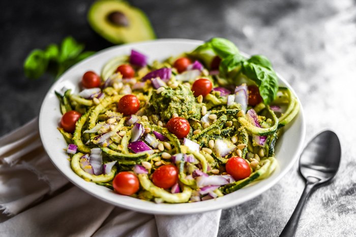 Creamy Avocado Pesto Zoodle Salad-6.jpg