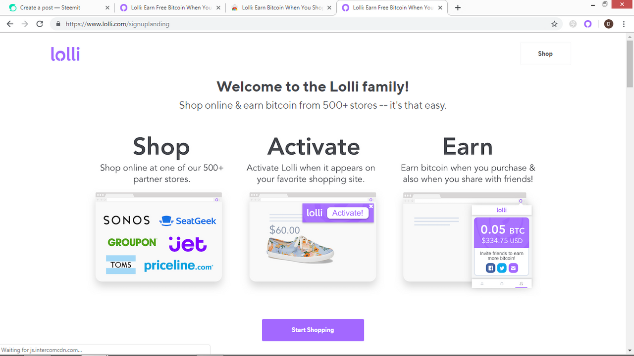 Lolli Earn Bitcoin When You Shop Online Part 2 Tutorial On How - 