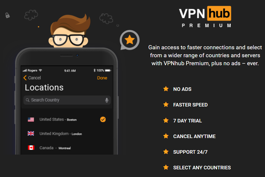 VPNhub premium