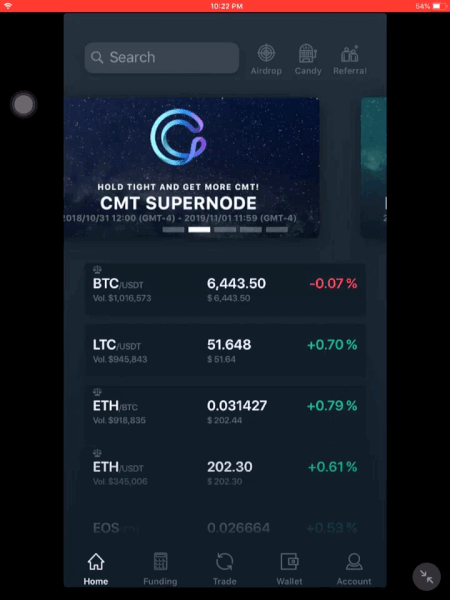 Cobinhood, Cryptocurrency, Decentralization, Blockchain Technology, Finance, Crypto Exchange, iOS app