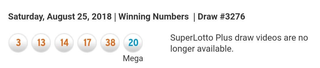 super lotto past winning numbers mega