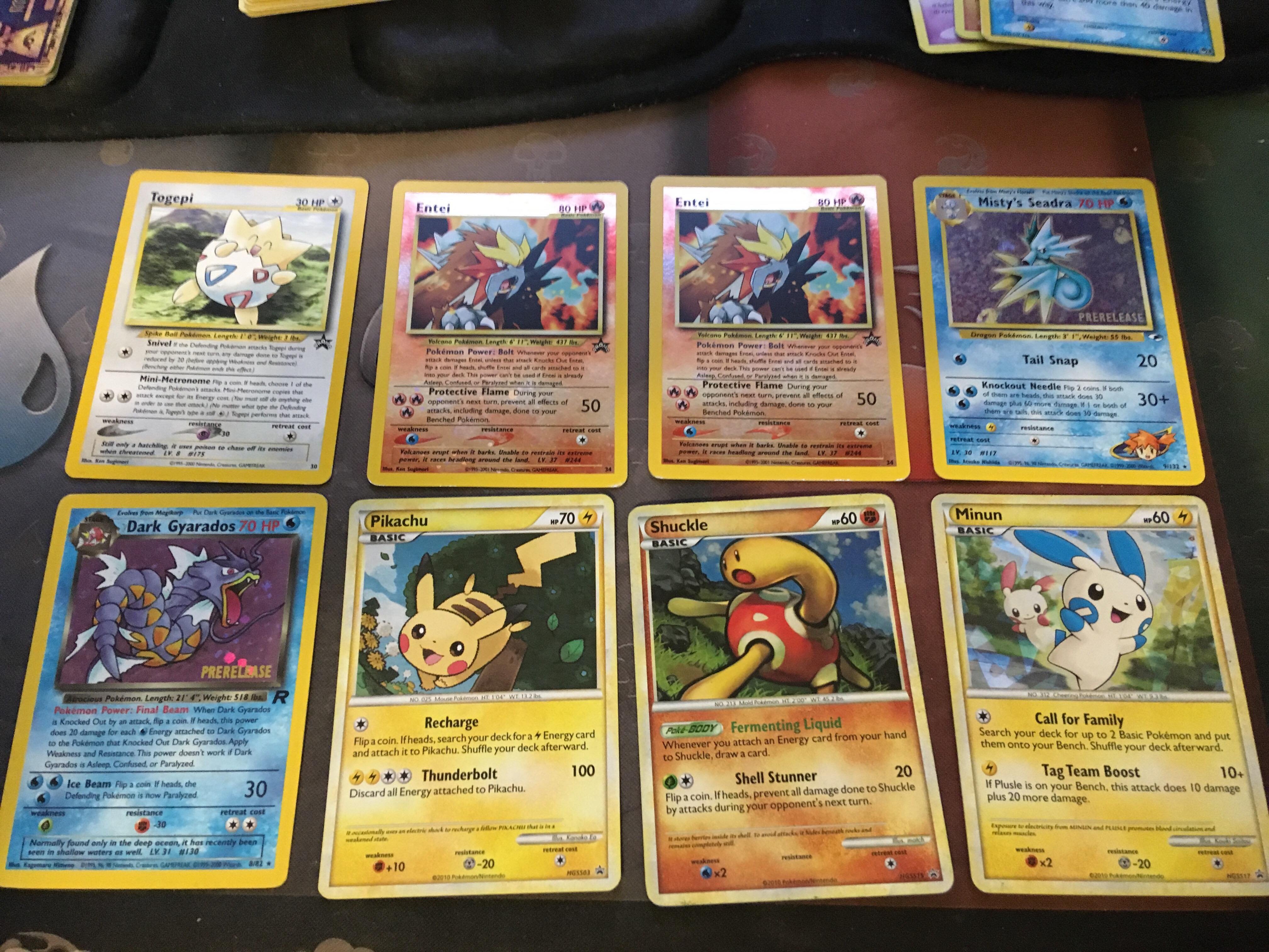 Hundreds of Pokemon cards listed (Foils Holos Rares Promos)