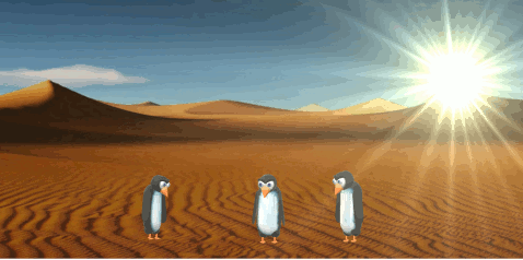 penguins for felixmoving sun-2dgif.gif