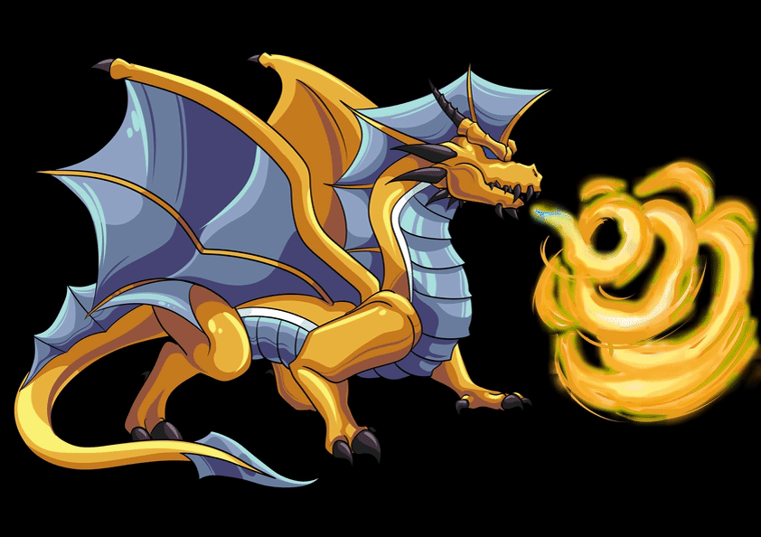 Gold Dragon (841px, 10fps).gif