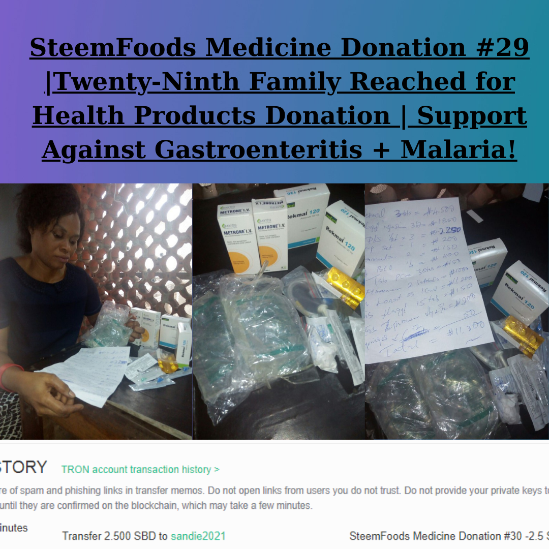 SteemFoods Medicine Donation #29 .png