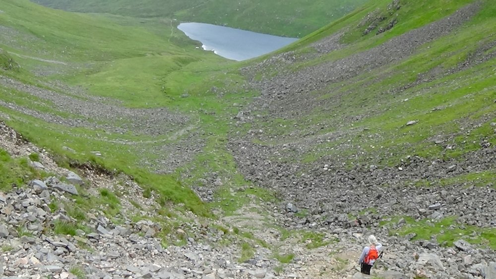 42 View towards Lochan a'Choire, with Lucy.jpg