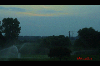 sunrise dawn clouds colorful sprinklers golf course SR0017.gif