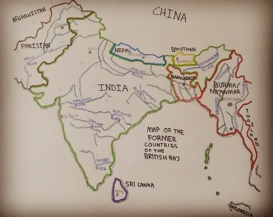 map of indian subcontinent Map Of The Indian Subcontinent map of indian subcontinent