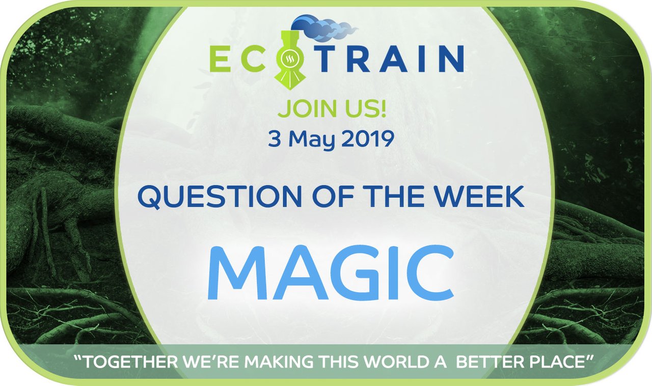 @ecoTrain Popup Question Of The Week! Do you believe in magic? Have you ever seen real magic, or what some people might call a miracle. . or is magic just a trick of the mind?