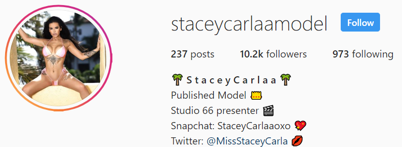 Stacey carlaa instagram