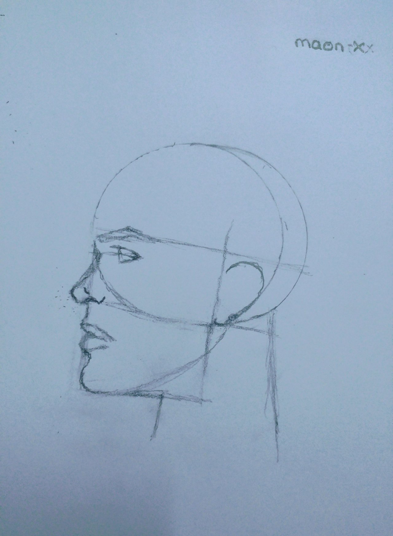 Yan Profilden Yuz Cizimi Face Drawing From Side Profile