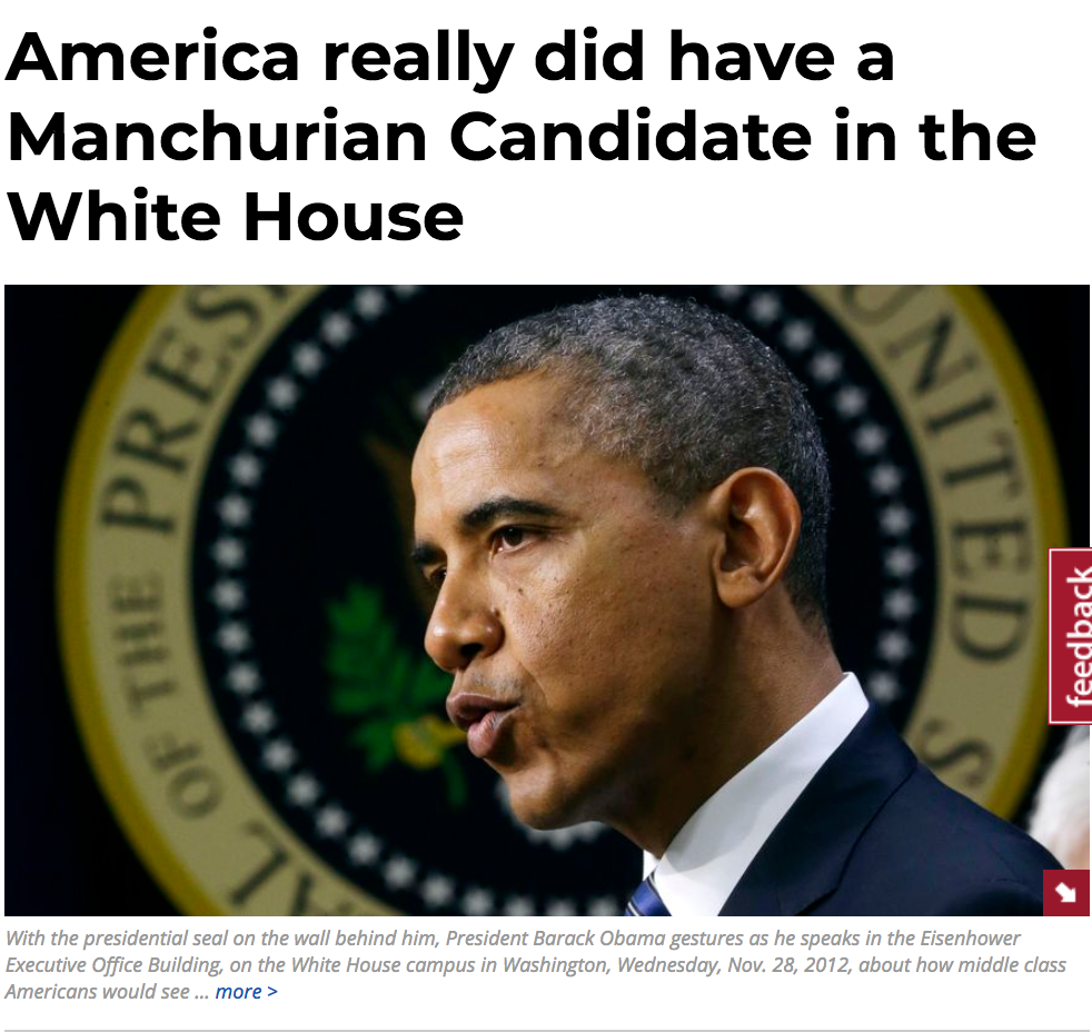 Image result for white house manchurian candidate washington times