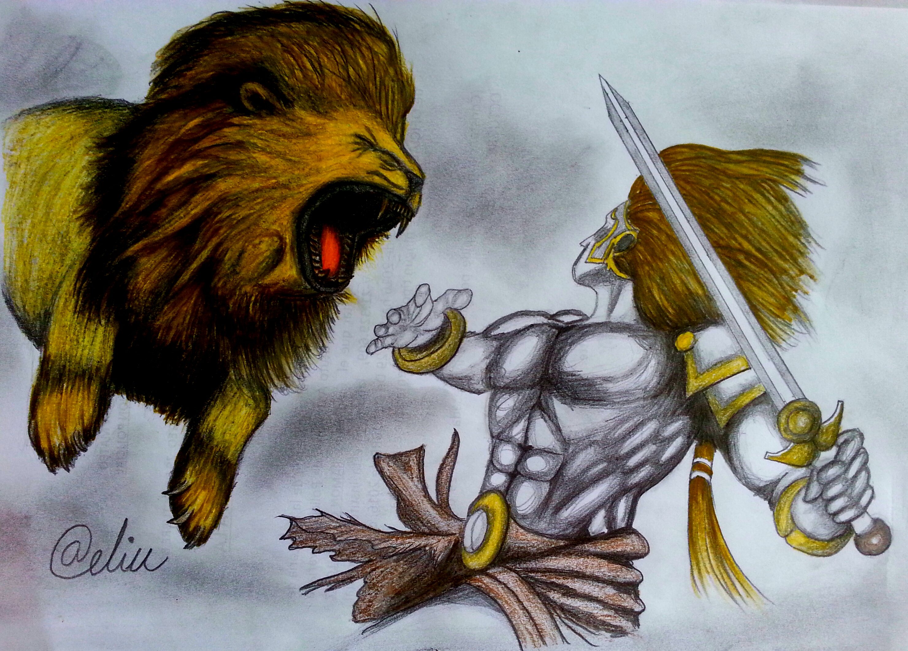 Hercules Vs The Nemean Lion Trialbycomics Entry 1 Steemkr