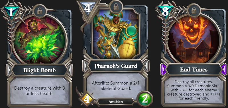 Gods Unchained Death start deck Blight Pharaohs EndTimes.png