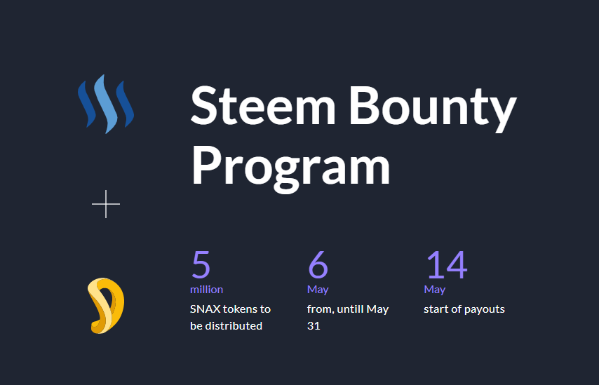 Steem Bounty Program from Snax - BP: sweden/swedencornet