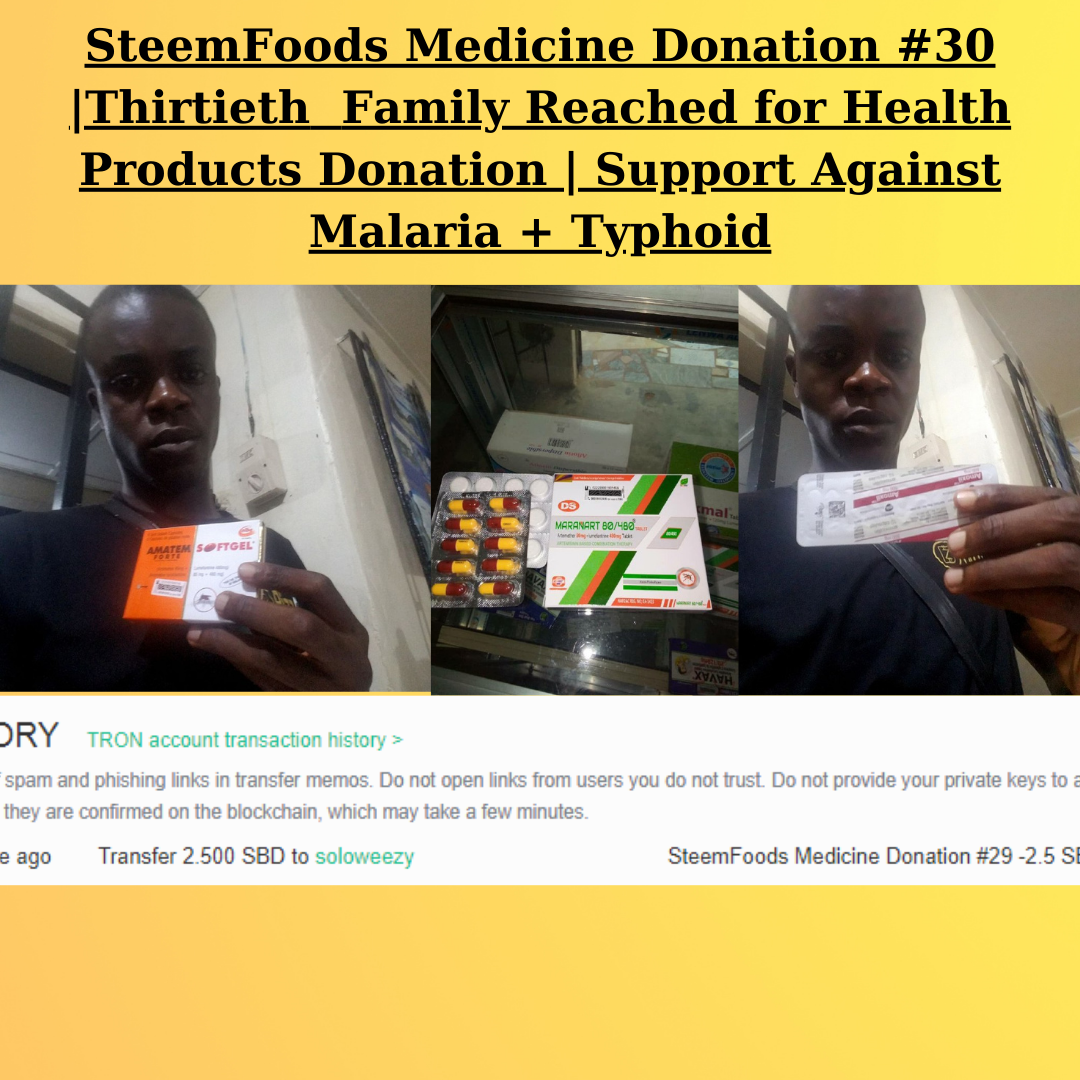 SteemFoods Medicine Donation #30.png