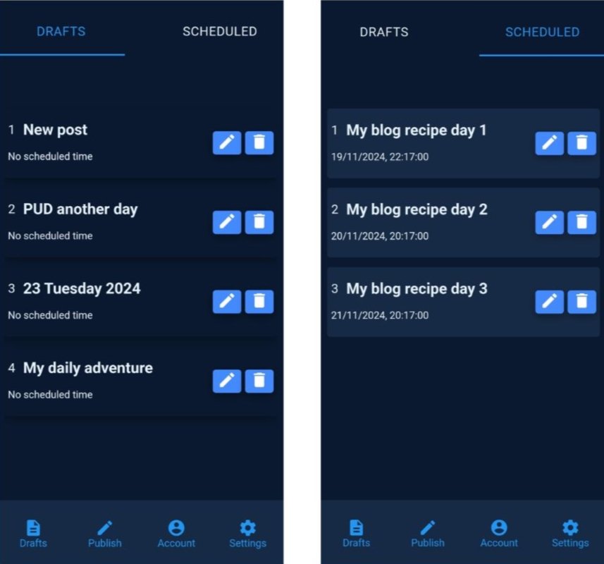 Manage drafts and scheduled posts