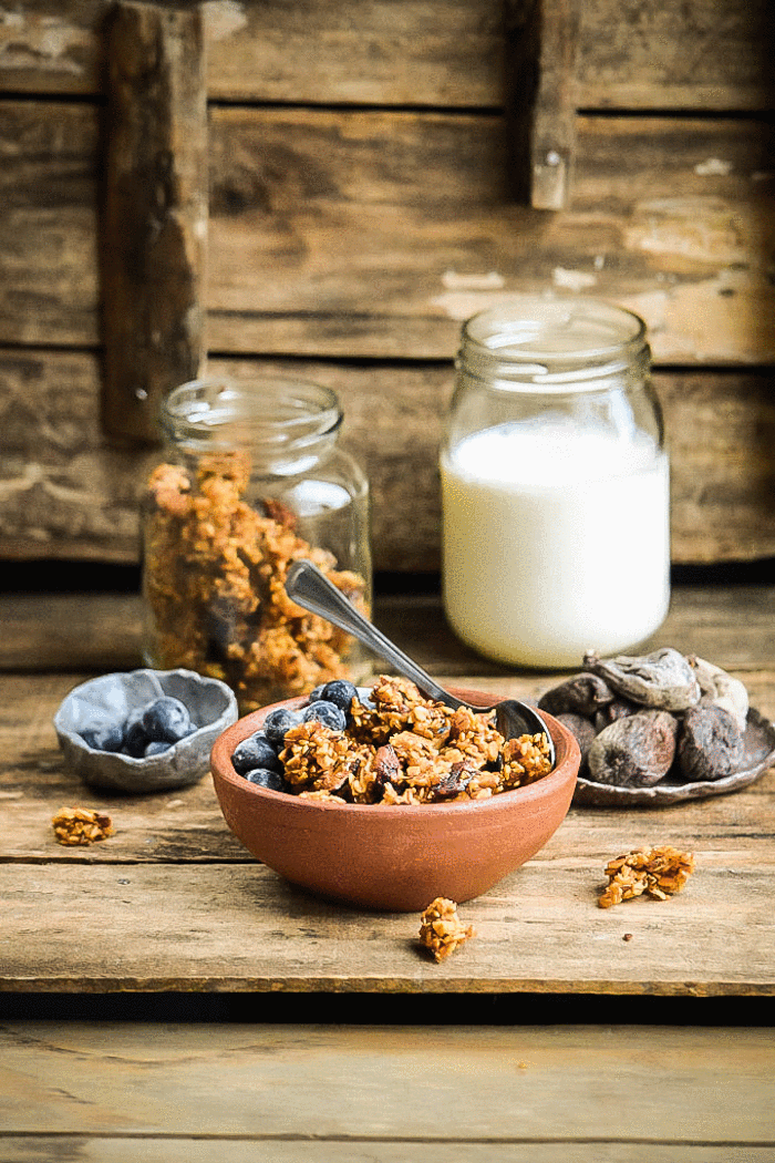 Dried Fig, Millet, and Flaxseed Granola (Vegan+GF)!.gif