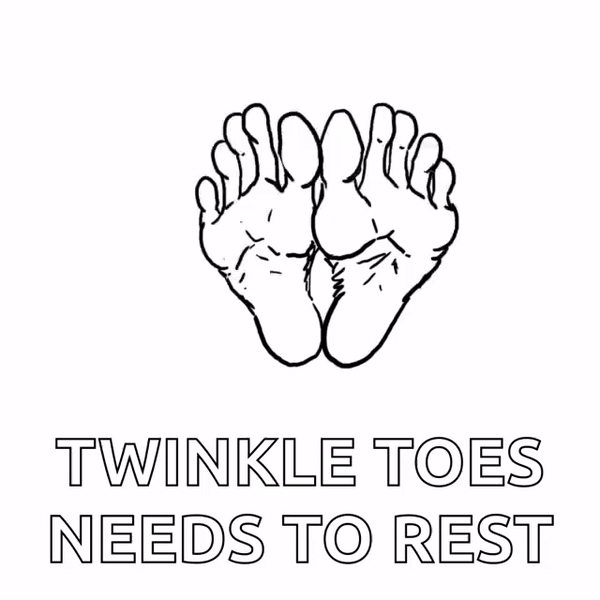 twinkle toes needs to rest.gif