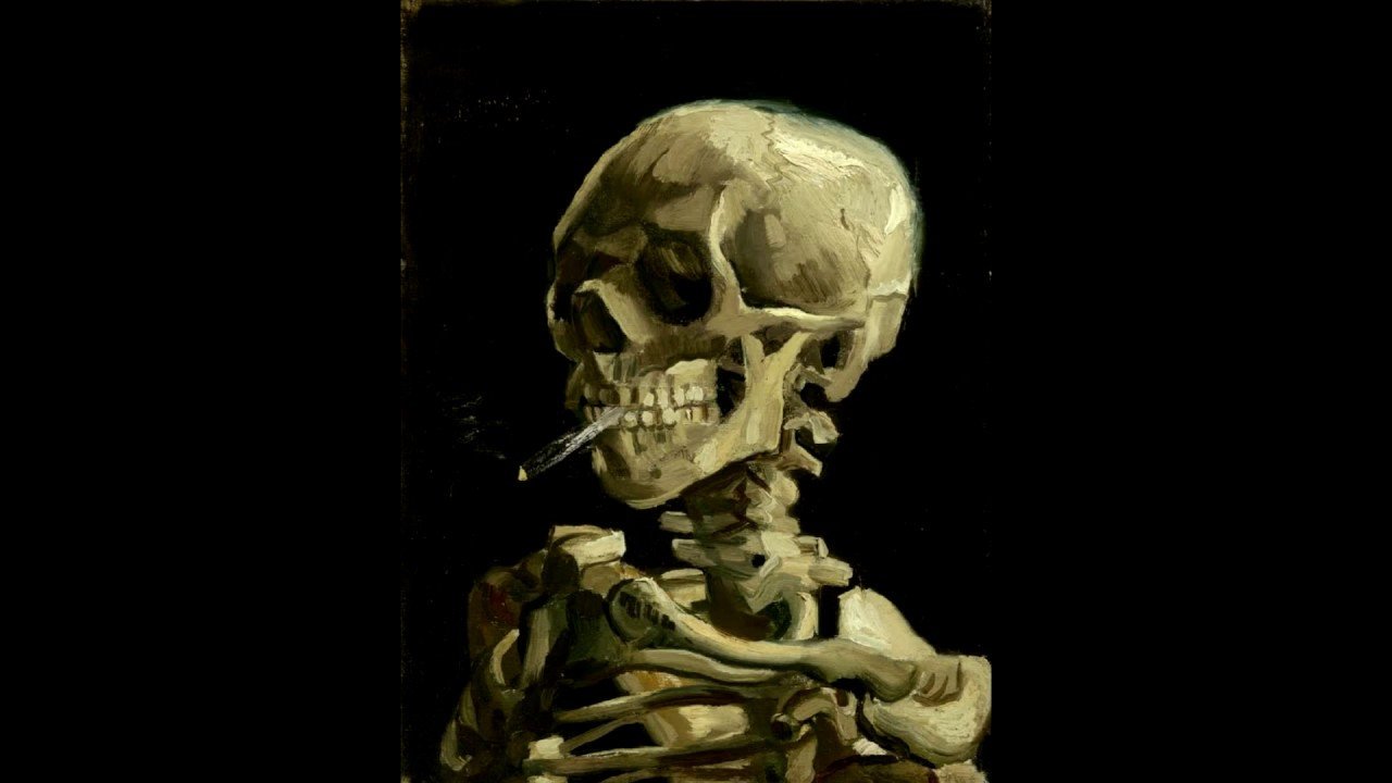 Vincent Van Gogh Skull Of A Skeleton With Burning Cigarette Steemkr