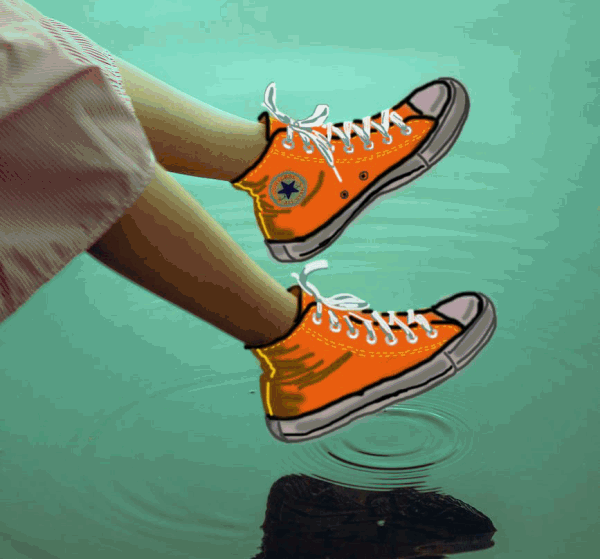 New artwork... Converse Painting... combination of photo and —