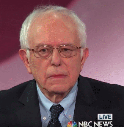 The Bernie Sanders Look of Disapproval™.gif