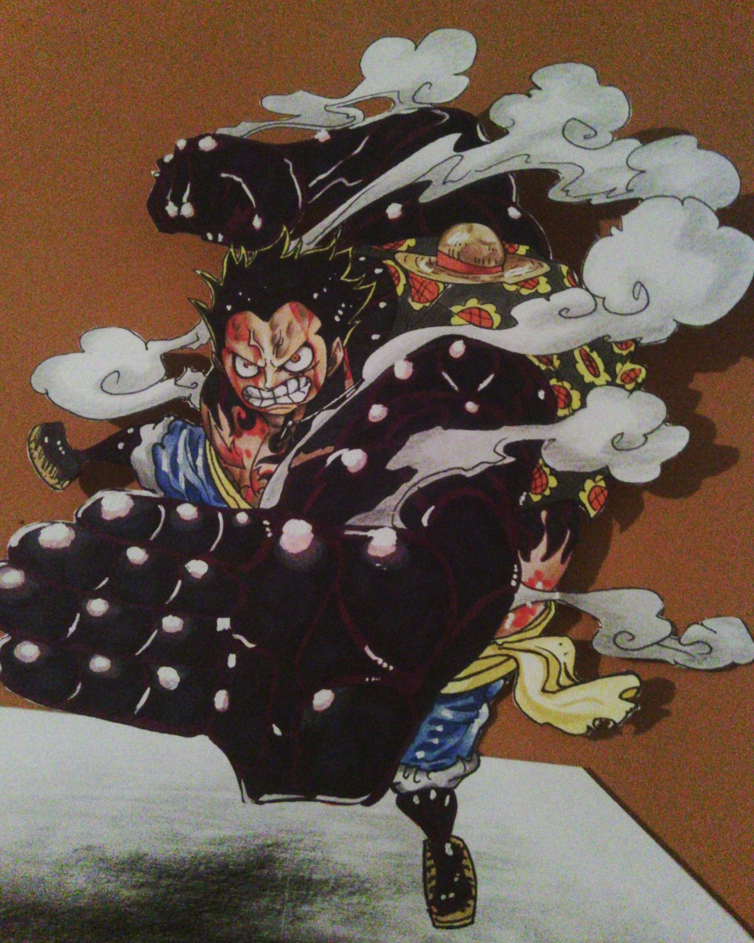 3d Drawing Of Luffy From The One Piece Anime Steemkr