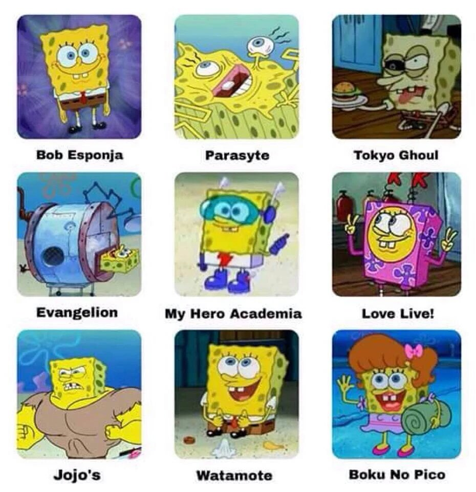 Many Faces Of Spongebob Steemit