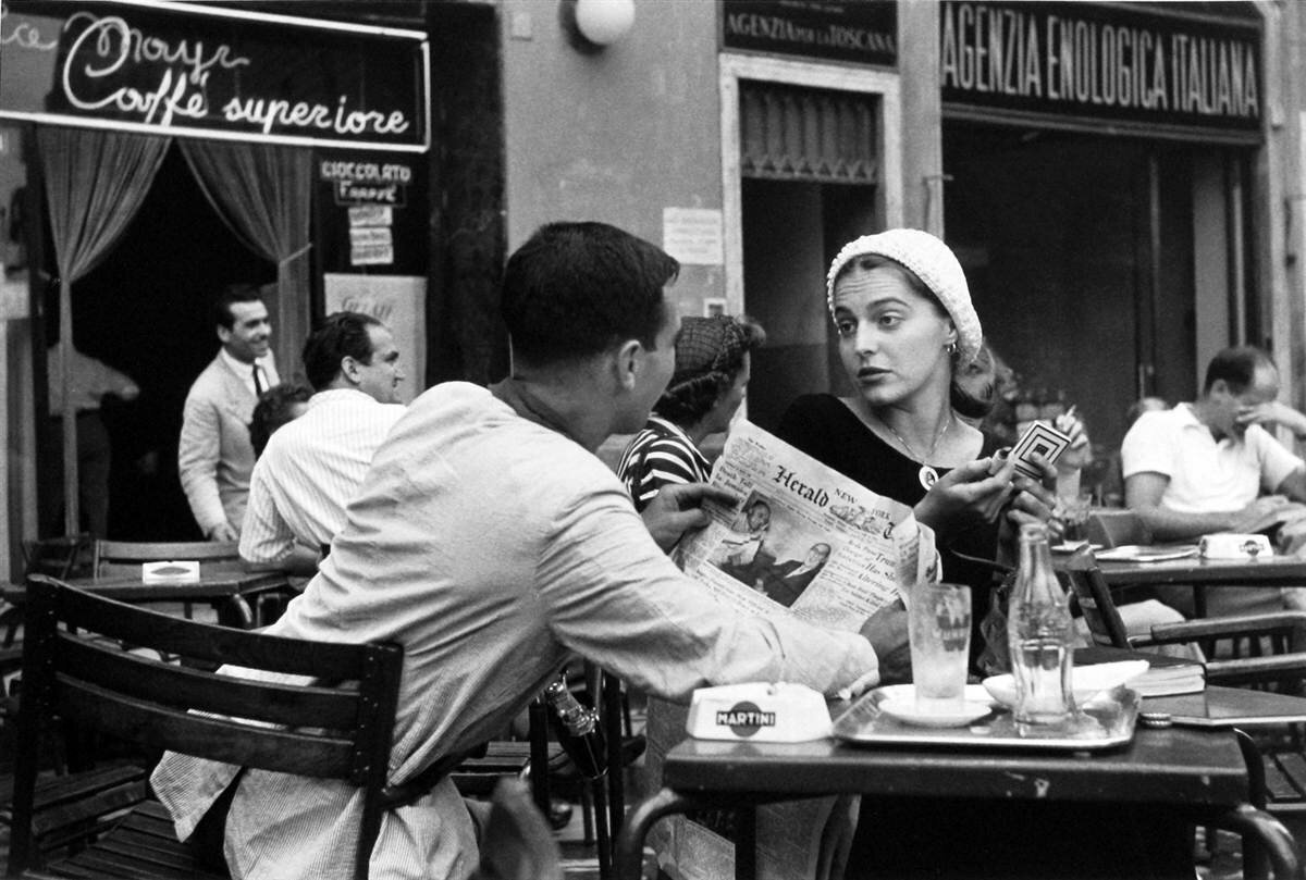 _Jinx and Justin Flirting at the Cafe,_ Florence, Italy, 1951.jpg