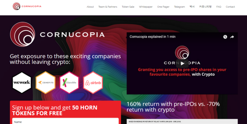 Image result for CORNUCOPIA ICO