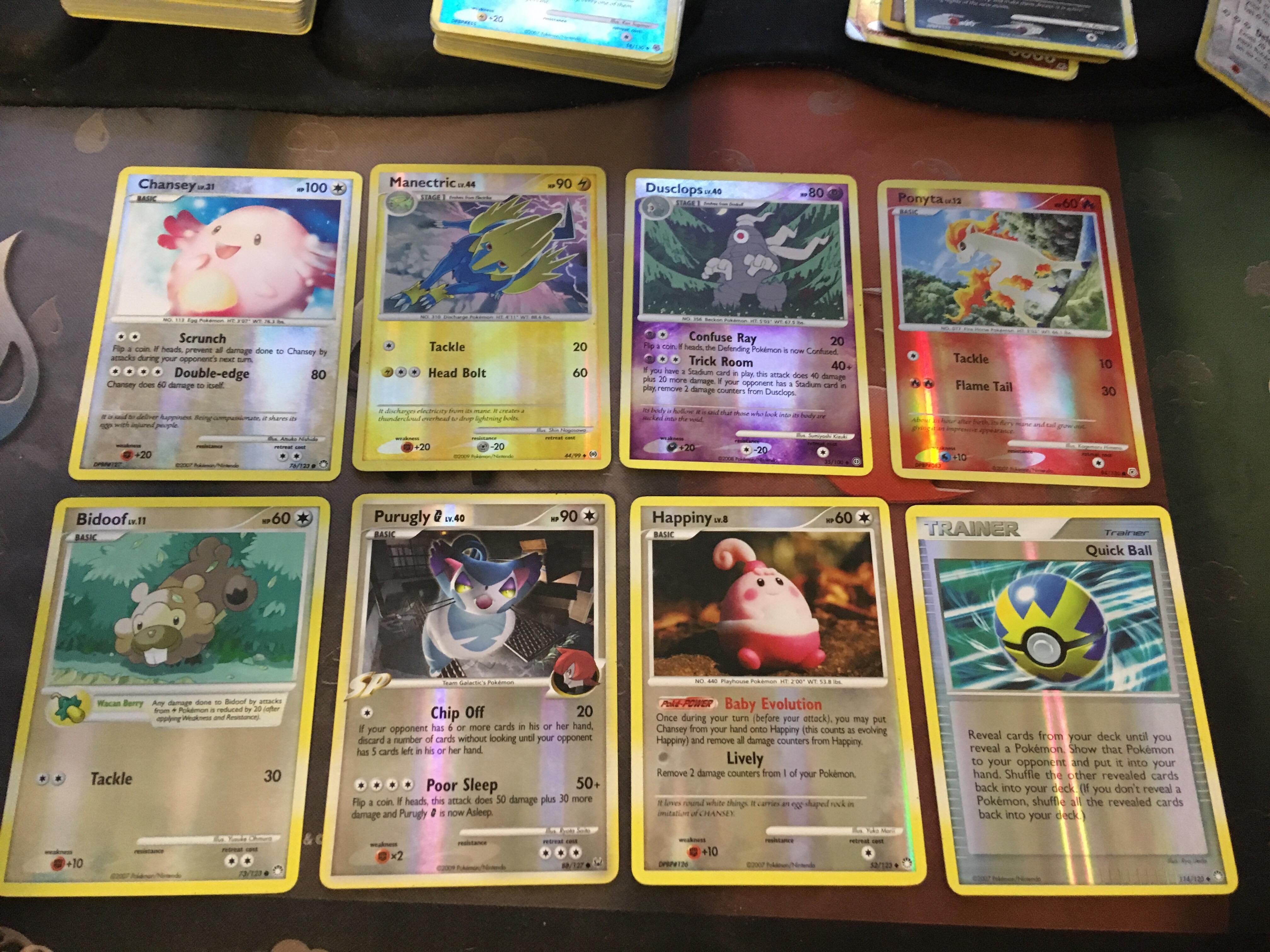 Hundreds of Pokemon cards listed (Foils Holos Rares Promos)