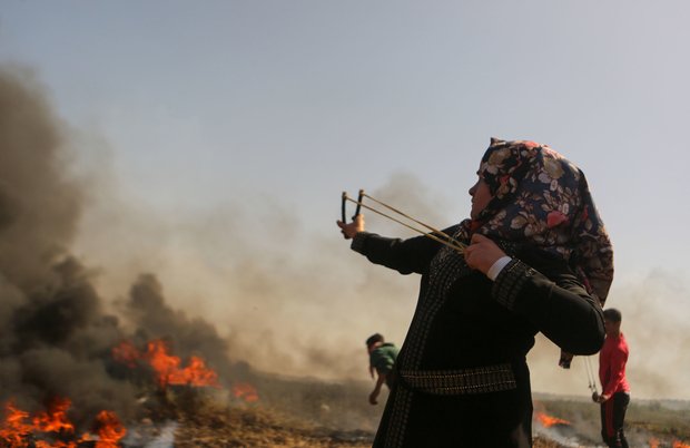 Hasil gambar untuk Four Palestinians killed at border protest; rockets from Gaza Strip hit Israel GIF