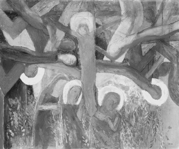 Christ's Cross and Adam's Tree by Norman Adams grey scale.jpg