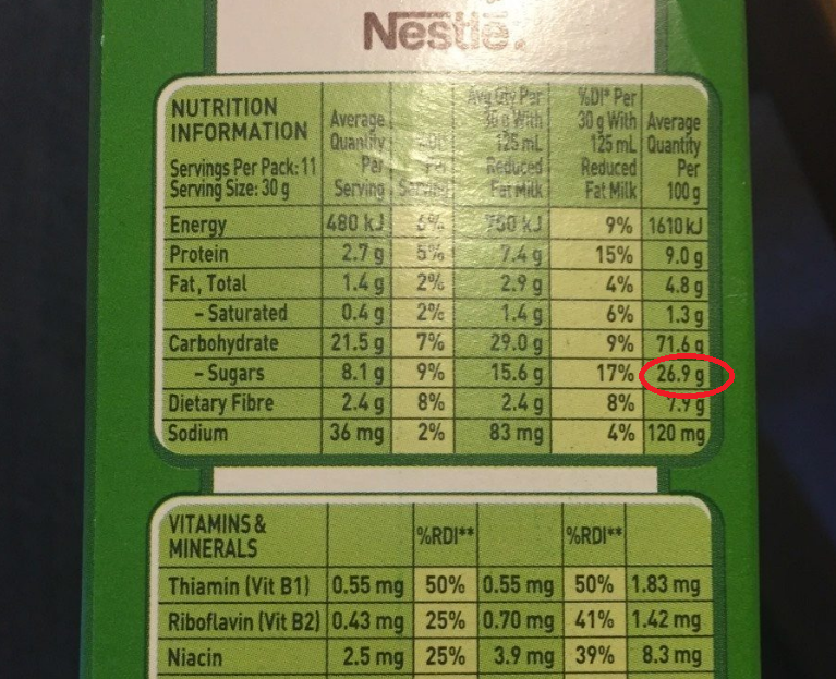 Milo Cereal Nutritional Content Besto Blog