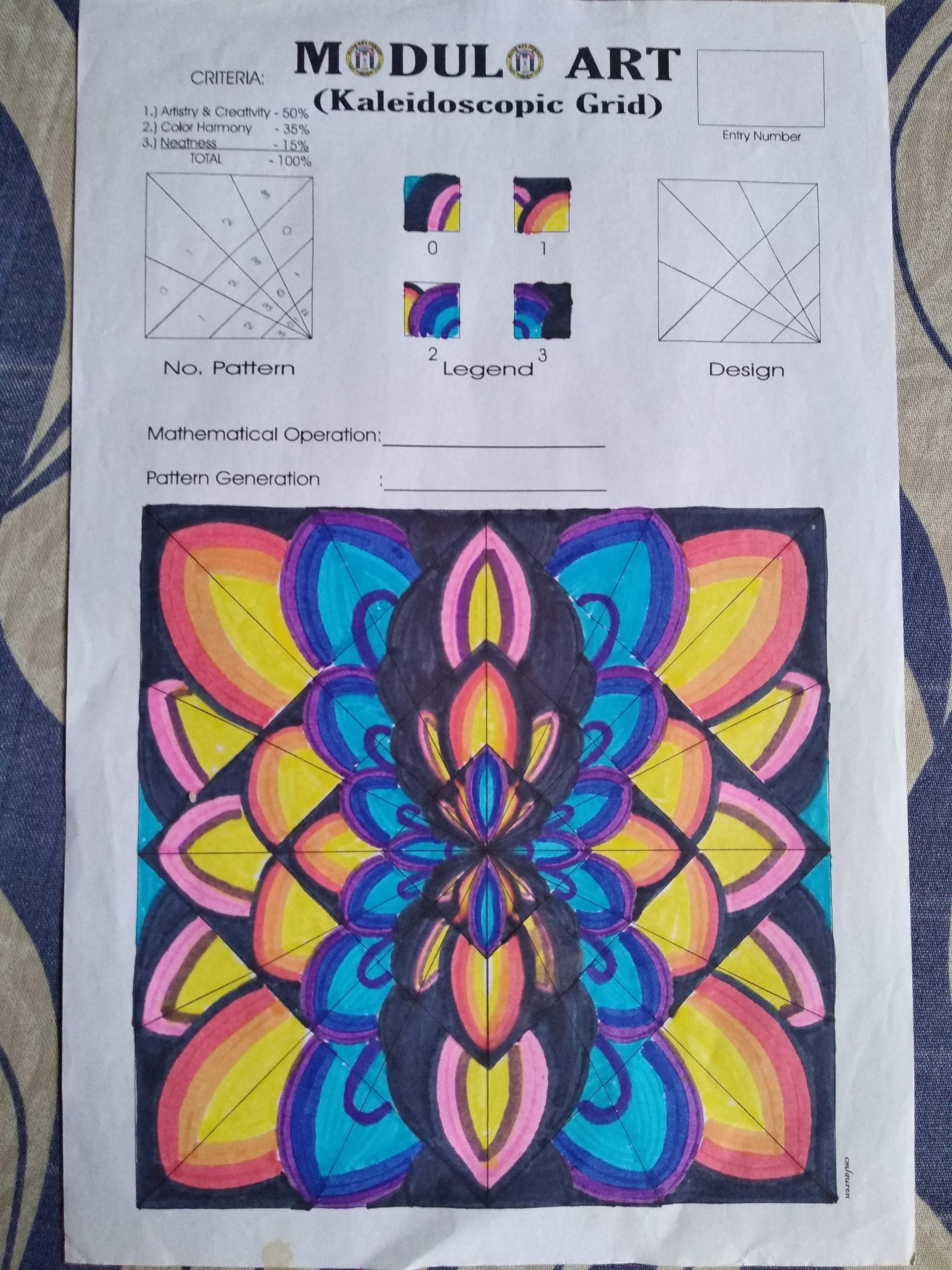 Easy Modulo Art Circular Grid Design Pattern