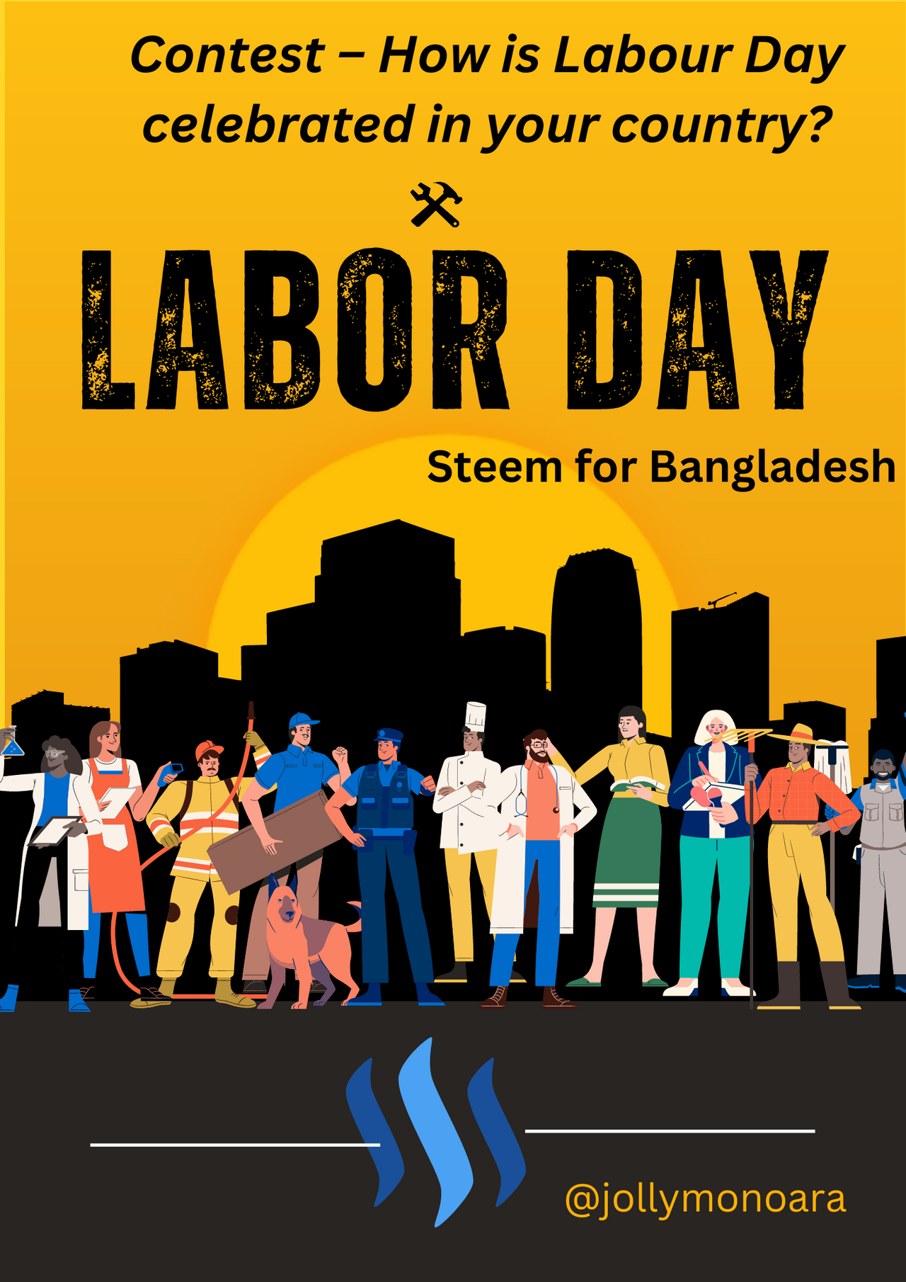 Colorful Illustratif Happy Labor Day Celebration Poster.png